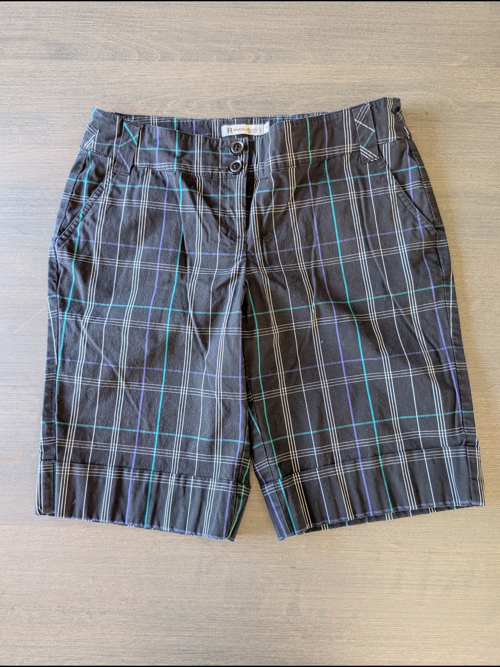 Revolution by Ricki's Plaid Bermuda Shorts
